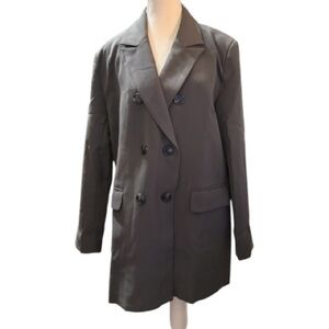 French Mauve Women’s Double-Breasted Blazer – Size XL